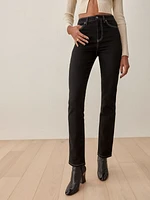 Sierra High Rise Straight Long Jeans