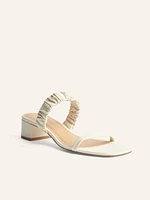 Sarai Ruched Block Heel Sandal