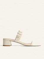 Sarai Ruched Block Heel Sandal