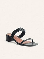 Sarai Ruched Block Heel Sandal