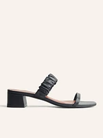 Sarai Ruched Block Heel Sandal