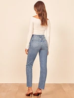 Petites Cynthia High Rise Straight Jeans