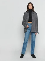 Davy Cropped Ribbed Turtleneck Tee