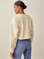 Boxy Cropped Crew Sweatshirt