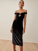 Lantern Velvet Dress