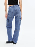 Mckenna Mid Rise Slouch Cargo Jeans