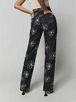 Daisy High Rise Straight Long Jeans