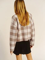 Fonte Plaid Tank And Cardi Set