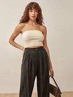 Elisa Cotton Knit Tube Top