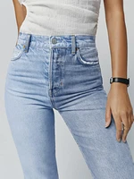 Cynthia Two Tone High Rise Straight Jeans