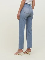 Clayton Carpenter Patch High Rise Straight Jeans