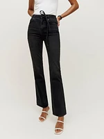 Rossi Belted High Rise Bootcut Jeans