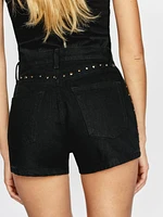 Charlie Studded High Rise Jean Shorts