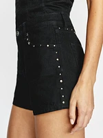 Charlie Studded High Rise Jean Shorts