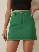 Cowboy High Rise Denim Mini Skirt