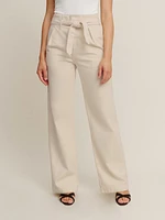 Lang Belted Ultra High Rise Pleated Jeans