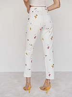 Cynthia Ladybugs High Rise Straight Jeans