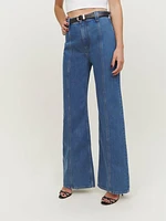 Leah Seamed High Rise Wide Leg Jeans