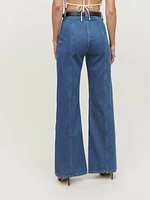 Leah Seamed High Rise Wide Leg Jeans