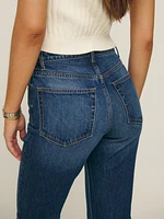 Cynthia Stretch High Rise Straight Jeans