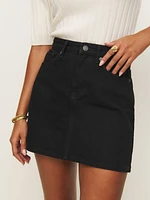 Lydia High Rise Denim Mini Skirt