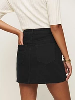 Lydia High Rise Denim Mini Skirt