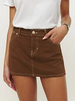 Cowboy Denim Micro Mini Skirt