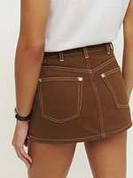 Cowboy Denim Micro Mini Skirt