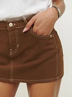 Cowboy Denim Micro Mini Skirt