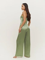 Sage Silk Jumpsuit