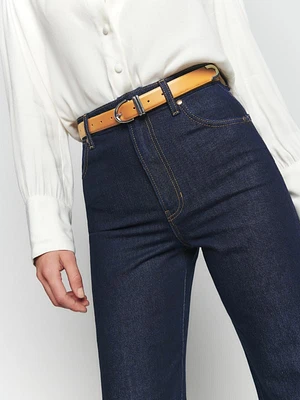 Cowboy High Rise Straight Long Jeans