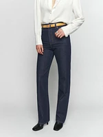 Cowboy High Rise Straight Long Jeans