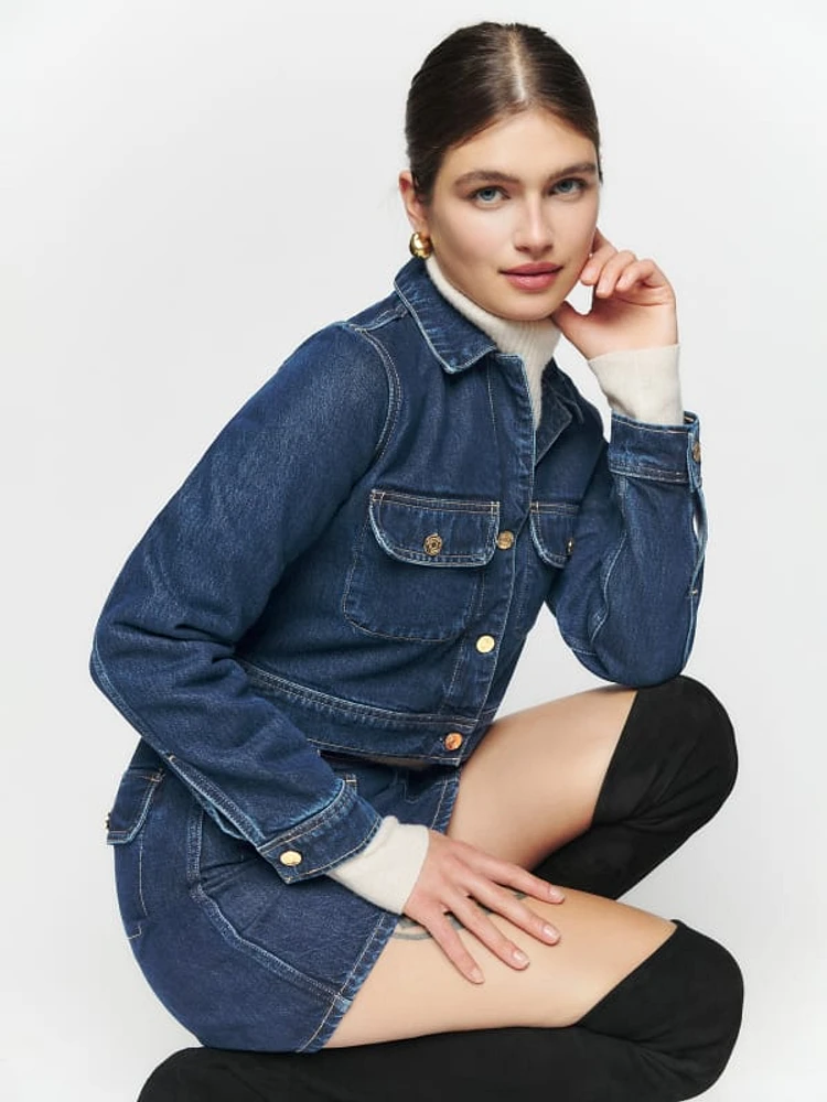 Marina Cropped Denim Jacket