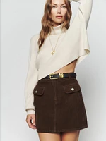 Elia Patch Pocket Corduroy Mini Skirt