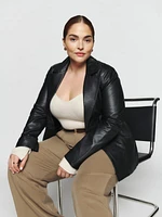 Veda Bowery Leather Blazer Es