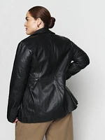 Veda Bowery Leather Blazer Es