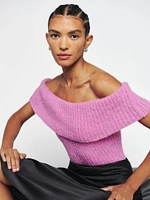 Satine Sleeveless Foldover Sweater