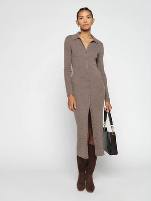 Viggo Cashmere Collared Maxi Cardigan