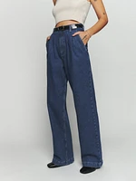 Montauk Pleated High Rise Jeans