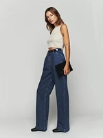 Montauk Pleated High Rise Jeans