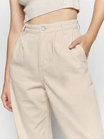 Montauk Pleated High Rise Twill Pants