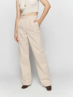 Montauk Pleated High Rise Twill Pants