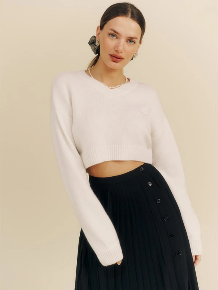 Harley Cashmere Embroidered Sweater