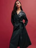 Veda Ashland Leather Trench