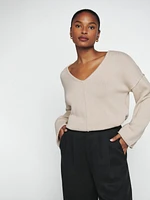 Billie Cotton V-neck Sweater