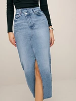 Nila Long Denim Skirt