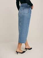 Nila Long Denim Skirt