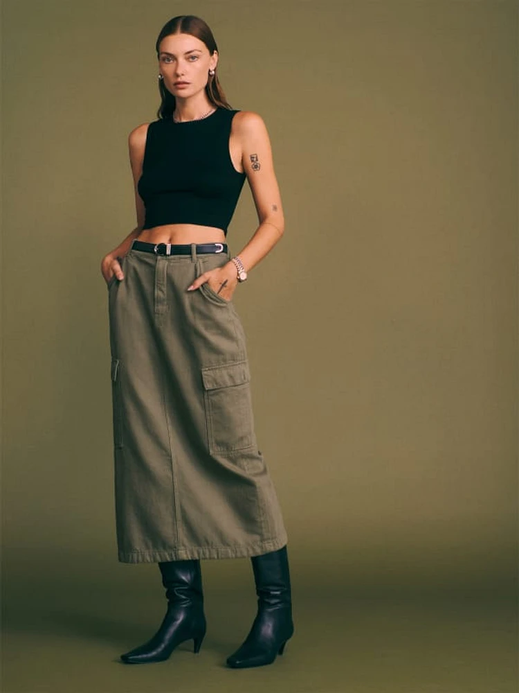 Maggi Cargo Midi Skirt