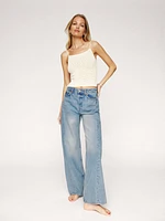 Alanis Mid Rise Barrel Leg Jeans