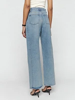 Alanis Mid Rise Barrel Leg Jeans